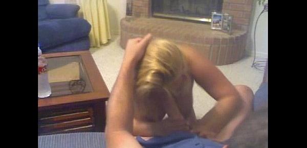 Hot blonde worships every inch